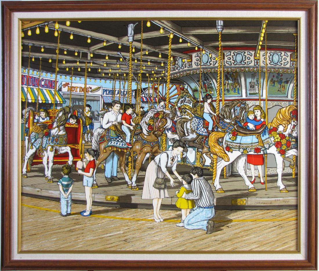 H Hargrove Serigraph, "The Carousel" (1 of 5)