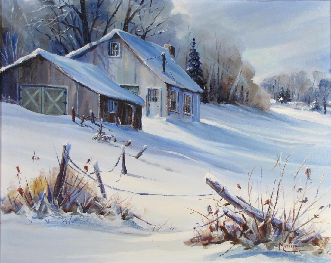 Robert Musser 24x30 O/C Winter Cabin (1 of 3)
