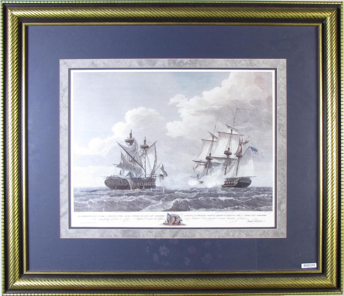 Framed Print of US Frigate, after Birch (1 of 6)