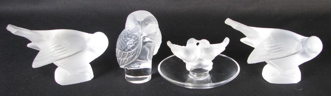 Group of Lalique Bird Figures and Ring Holder (1 of 4)