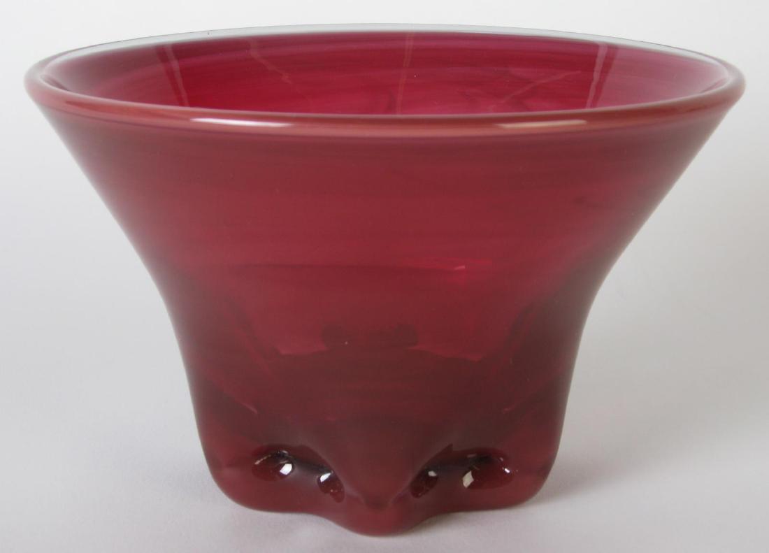 Dominick Labino Copper Ruby Art Glass Vase (1 of 3)