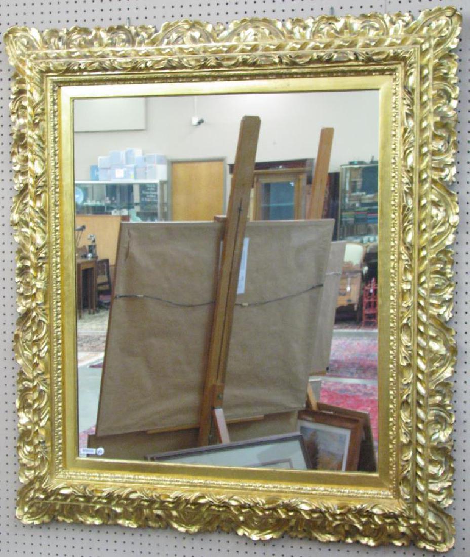 Antique Carved and Gesso Gilded Wall Mirror (1 of 3)