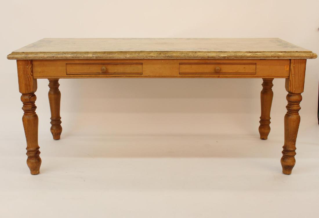 Pine Farmhouse Style Dining Table (1 of 6)