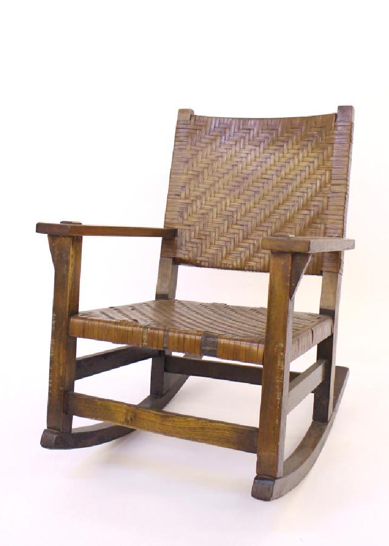 Antique Oak Rocking Chair (1 of 2)