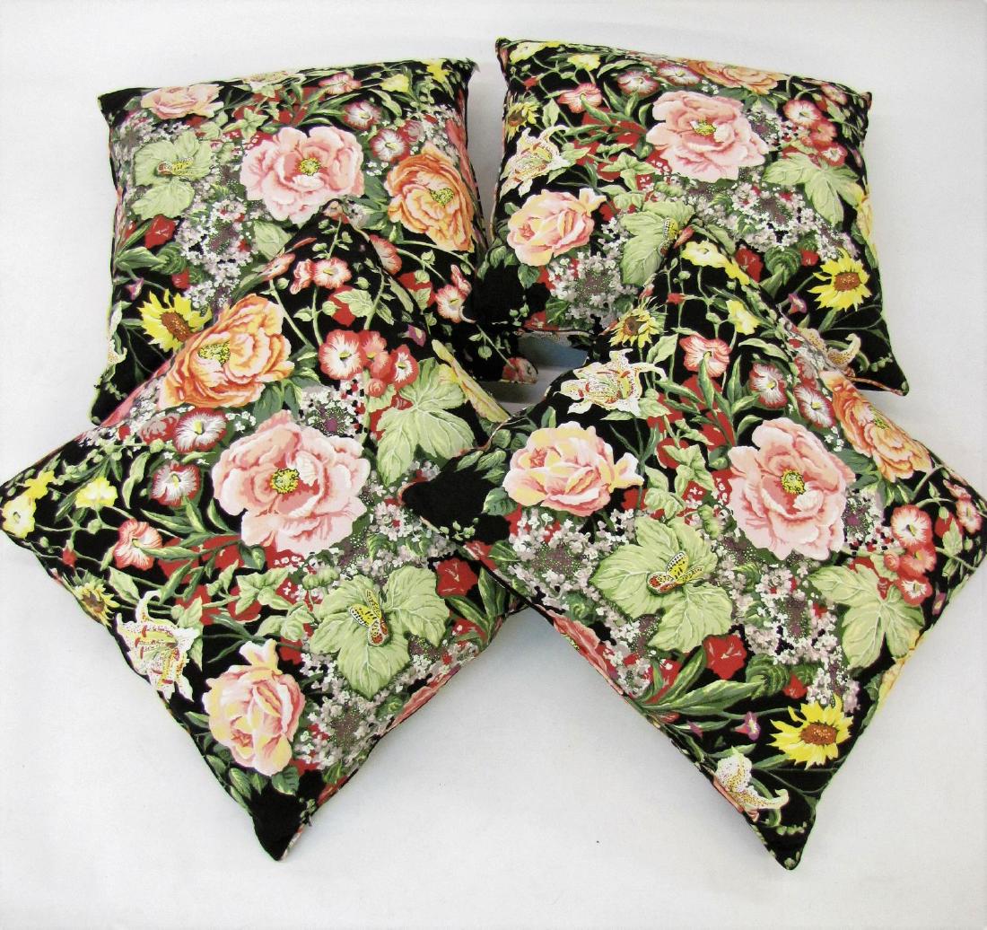 Four Floral Print Floor Pillows (1 of 2)