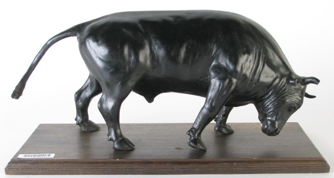 Carved Wooden Bull Figure (1 of 4)