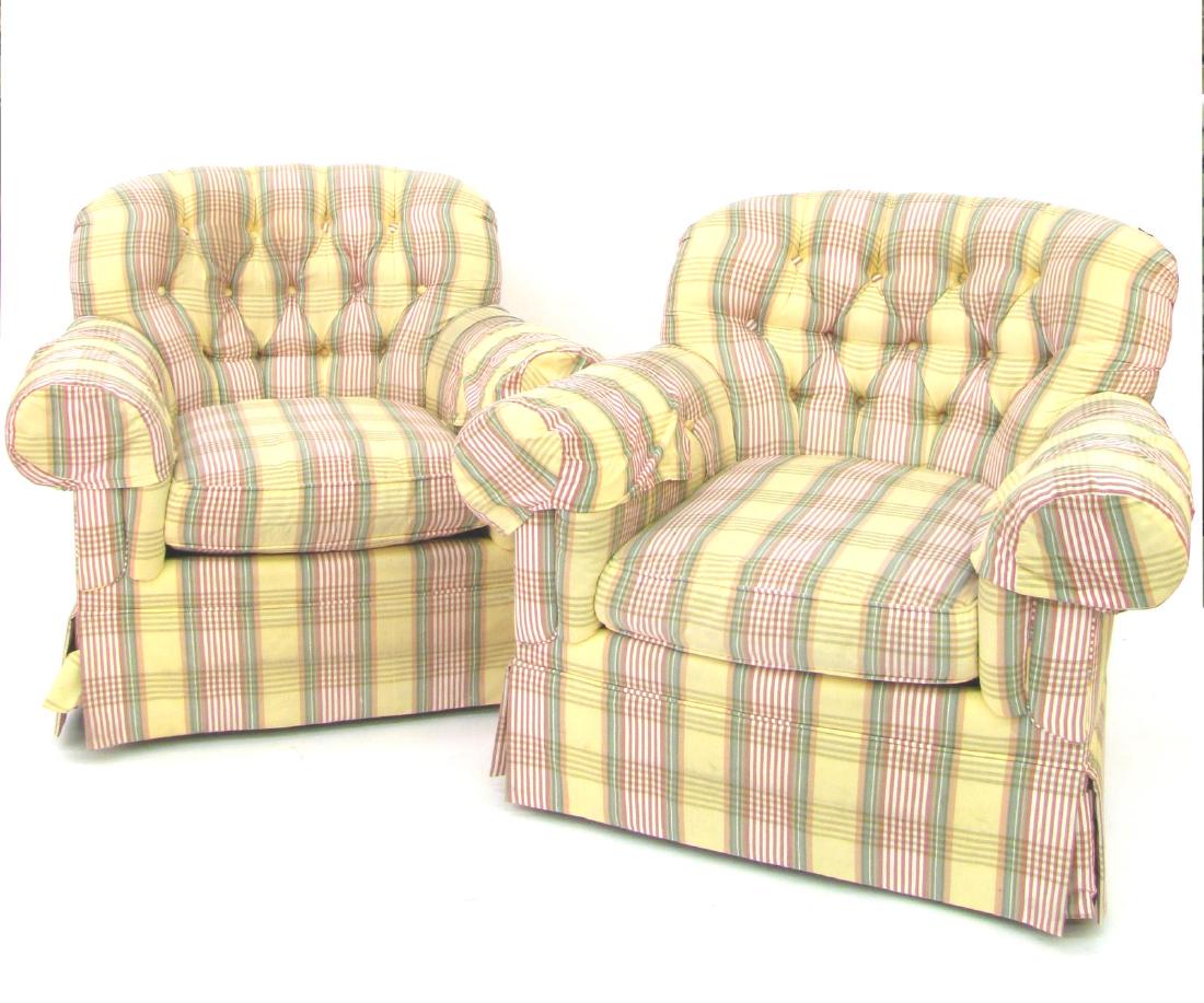 Pair of Century Upholstered Arm Chairs (1 of 3)