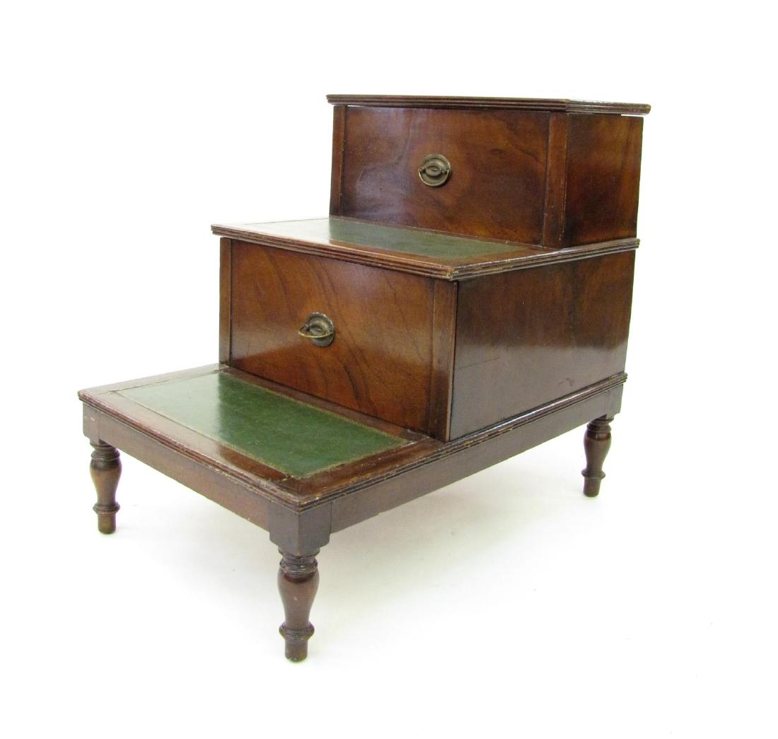 Antique English Mahogany Library Step (1 of 4)