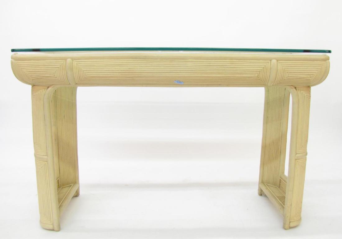 Glass Top Console Table (1 of 2)