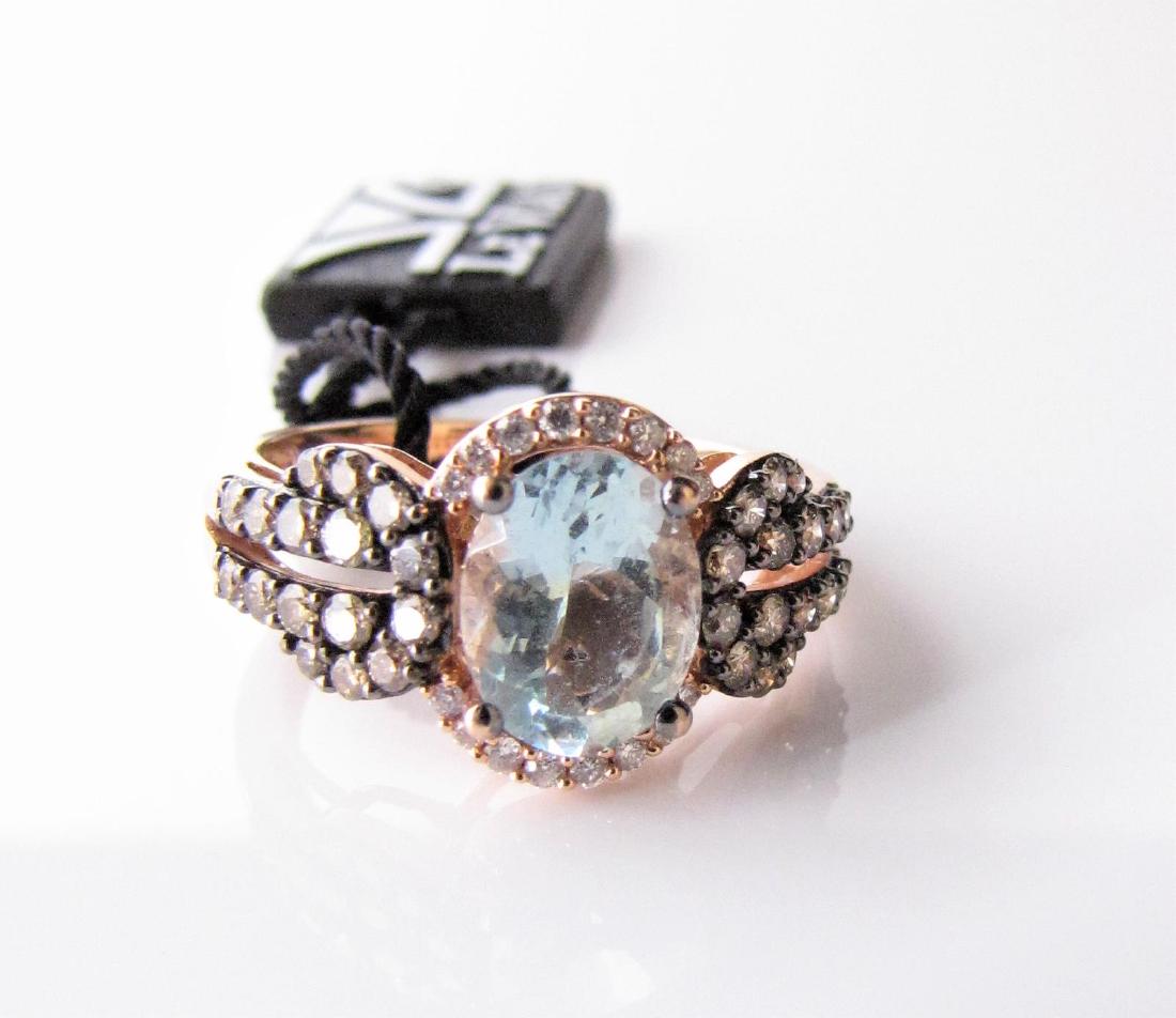 Le Vian 14K Aquamarine, Diamond Ring (1 of 3)