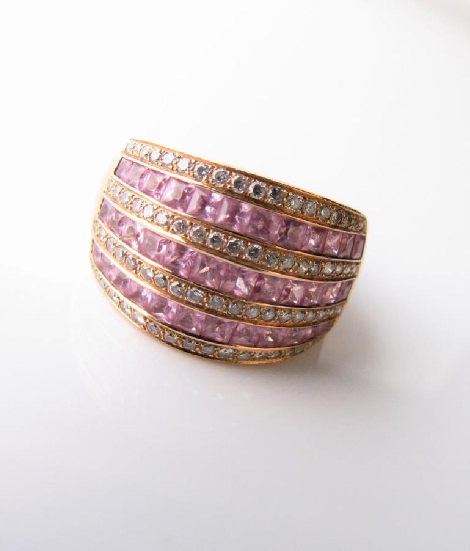 Le Vian 14K Pink Sapphire, Diamond Ring (1 of 2)
