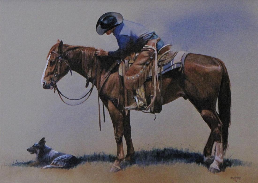 John Fawcett 10x14 WC "Time Out" (1 of 2)