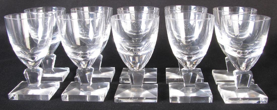 Ten Orrefors Crystal 'Gustav Adolf' Cordials (1 of 3)