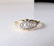14K Vintage, Old Mine Cut, Three-Diamond Ring - 2