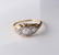 14K Vintage, Old Mine Cut, Three-Diamond Ring - 3