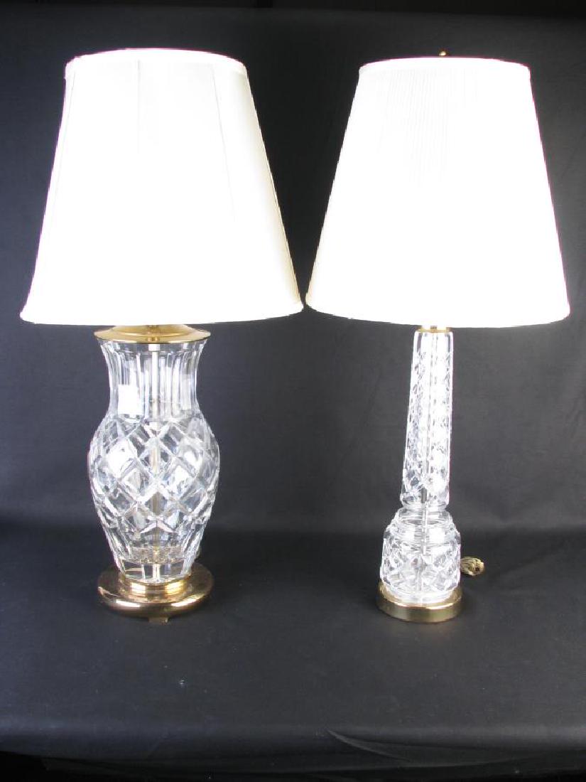 Two Waterford Crystal Lamps