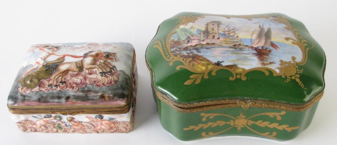 Two French Porcelain Dresser Boxes (1 of 8)