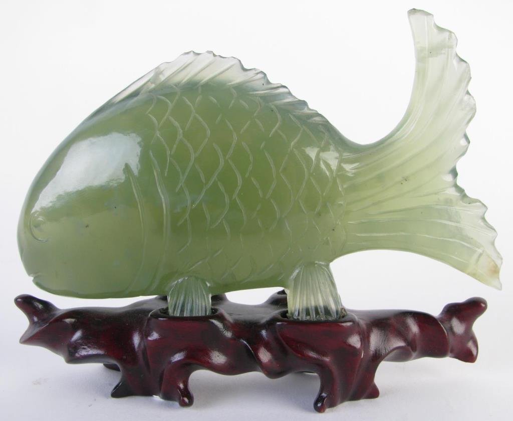 Oriental Jade Carved Fish (1 of 4)