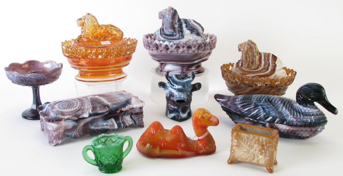 Collection of Carnival and Slag Glass (1 of 8)