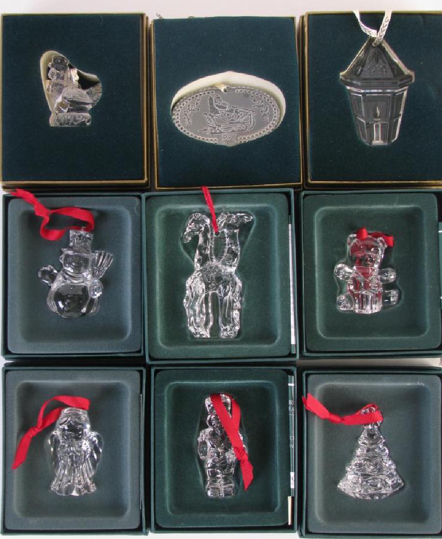 Nine Waterford Crystal Christmas Ornaments