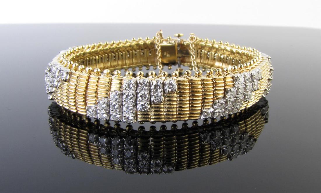 18K Riccio Style Soft Bangle Bracelet (1 of 1)