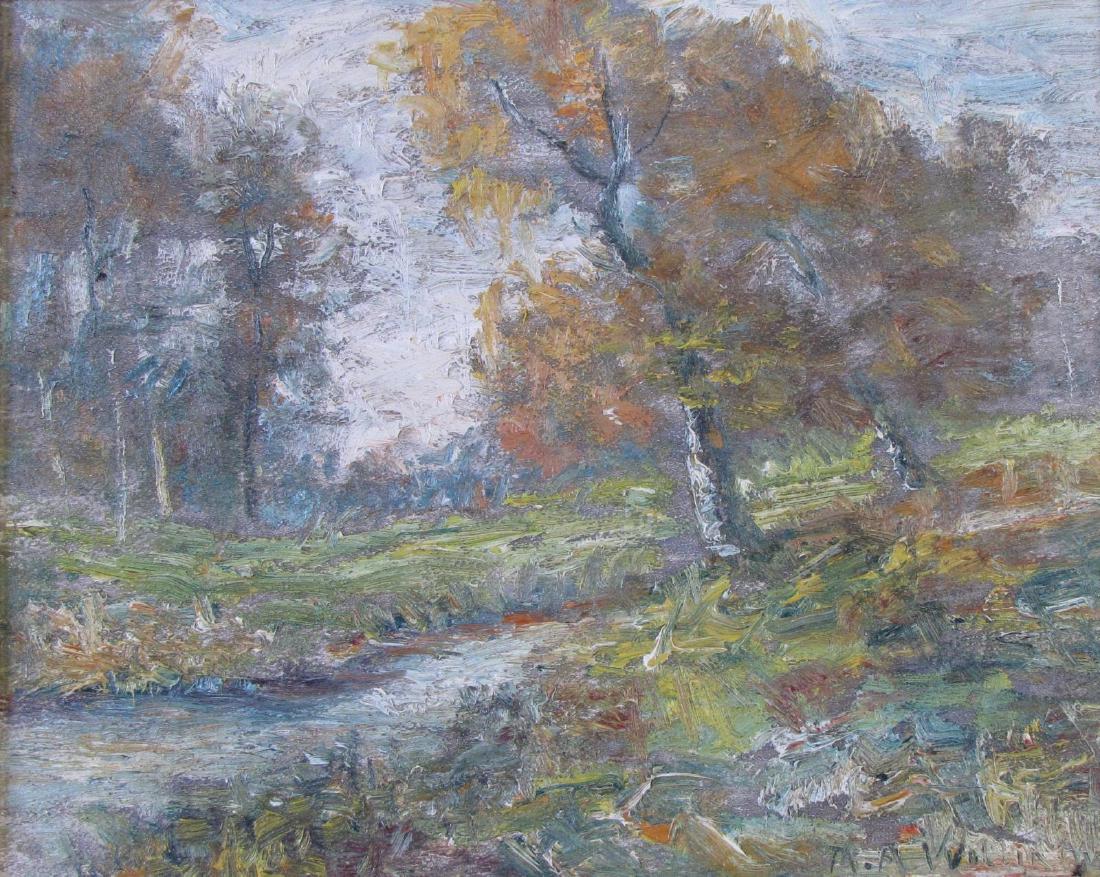 Martha A Williams 9x11 O/B Creek in Autumn (1 of 3)