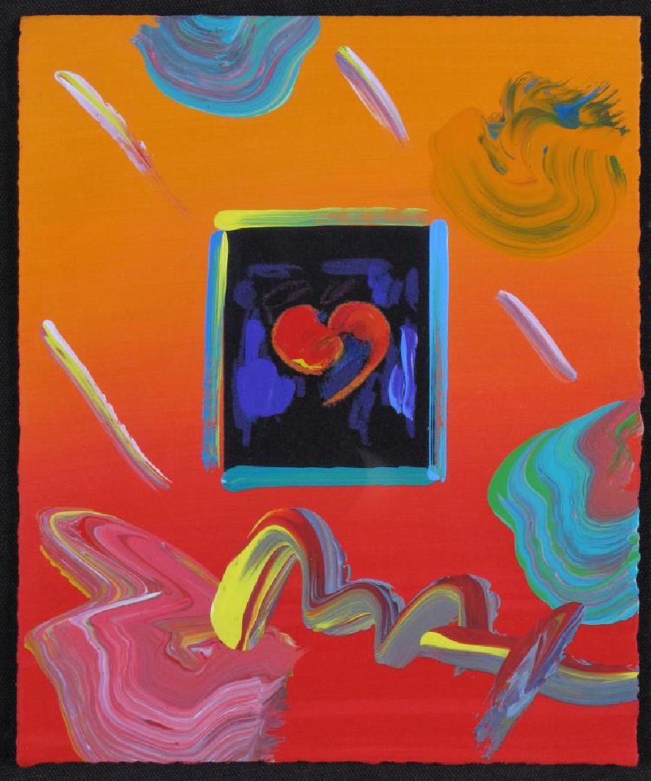 Peter Max 9x7.5 Acrylic Heart in Frame (1 of 5)