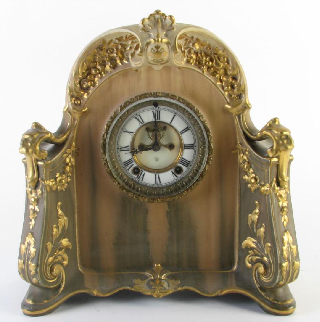 Ansonia Porcelain Mantle Clock (1 of 5)