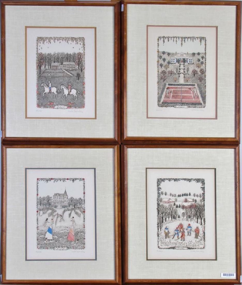 Cuca Romley, Four Lithographs, "Seasons of Sports" (1 of 12)
