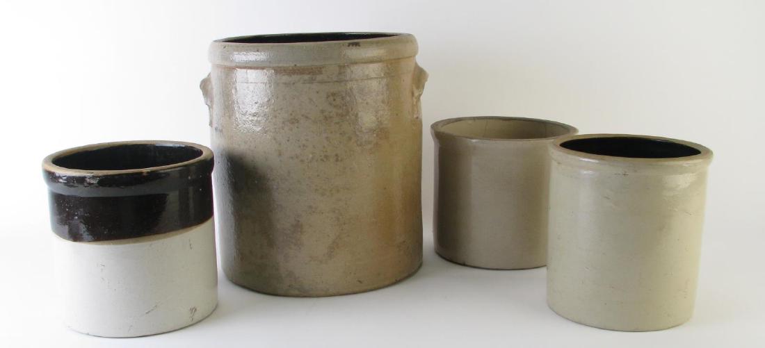 Group of Four American Stoneware Crocks (1 of 7)