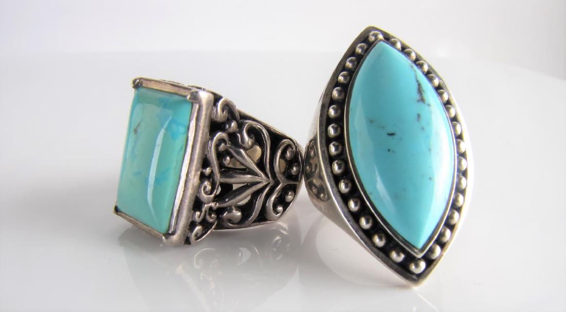 Two Beautiful, Heavy Turquoise Rings (1 of 3)