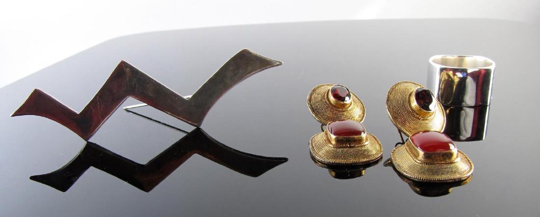 Sterling Silver Ring, Brooch, Earrings (1 of 4)