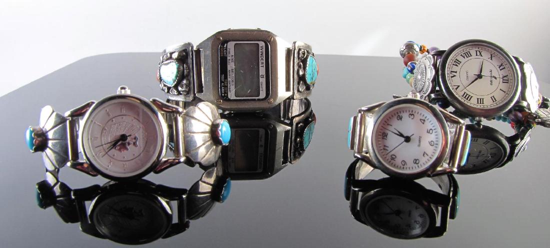 Four Southwest Silver Watches, Begay (1 of 8)