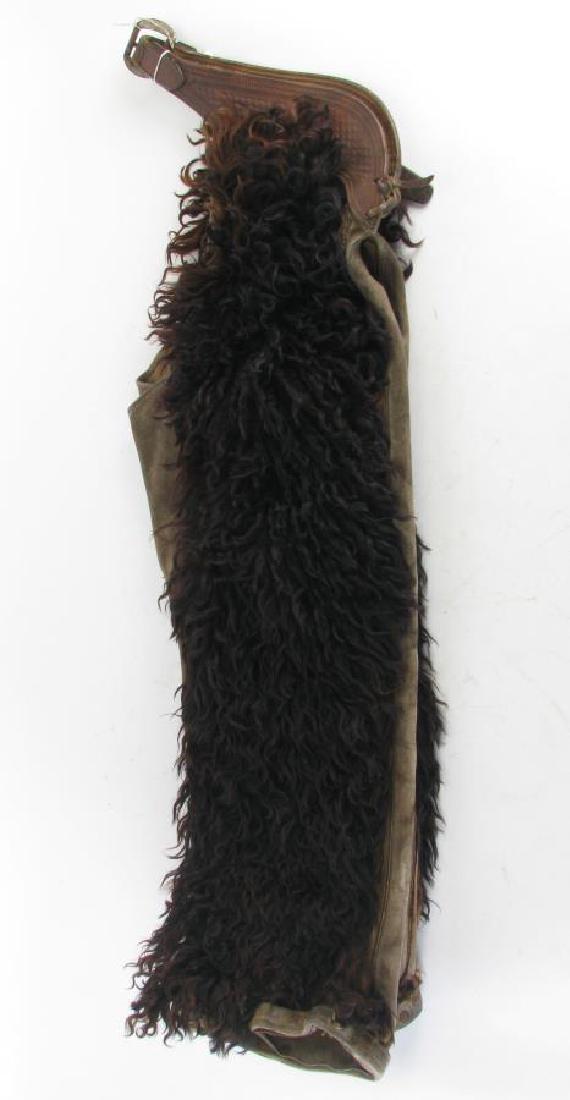 Tooled Leather and Angora Shotgun Chaps (1 of 3)