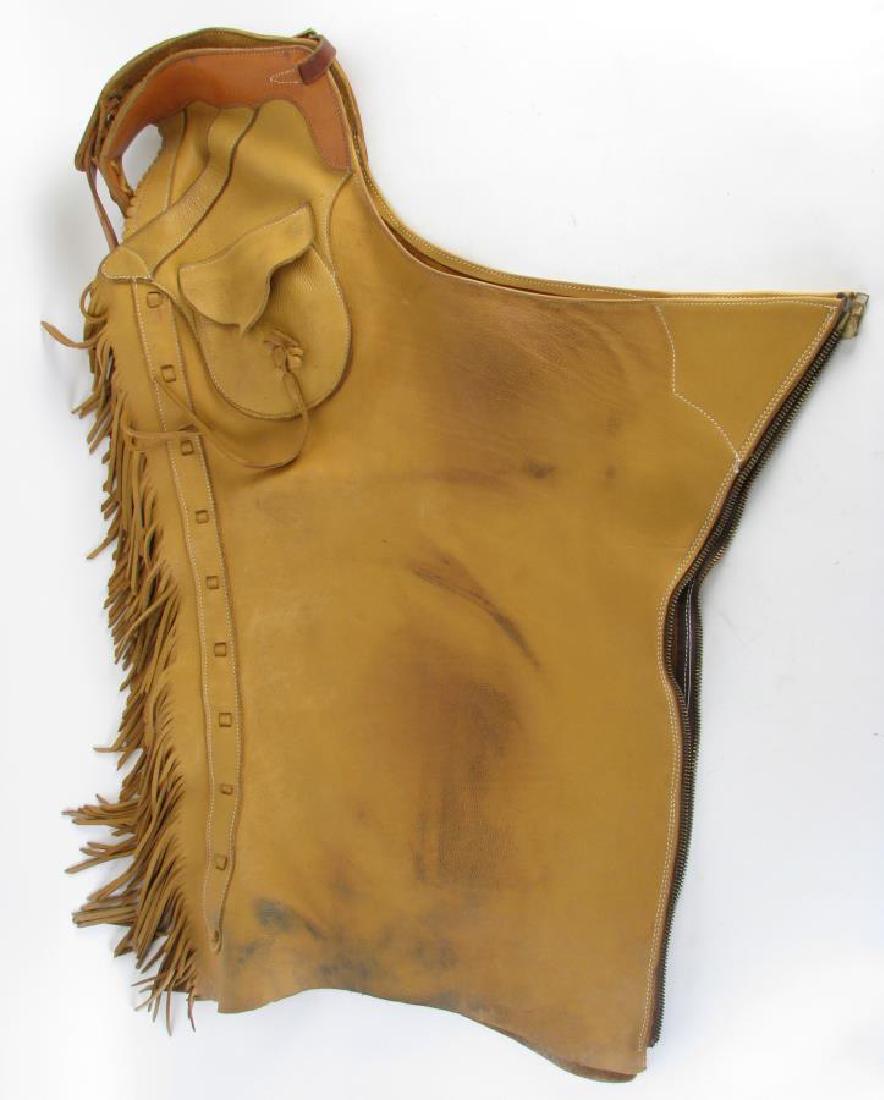 Western Leather Batwing Chaps (1 of 2)