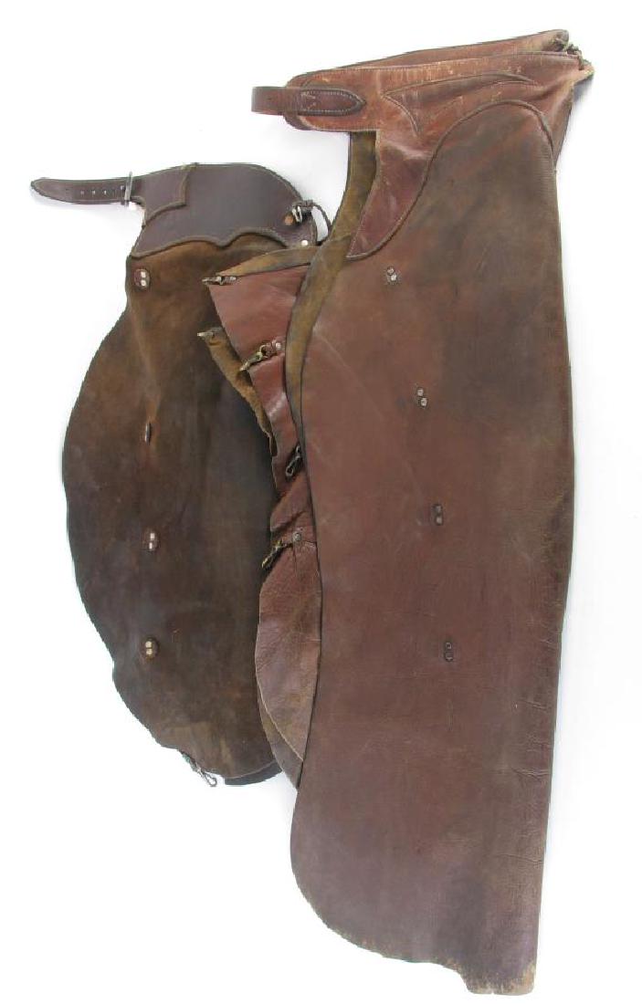 Two Pair of Leather Batwing Chaps (1 of 5)