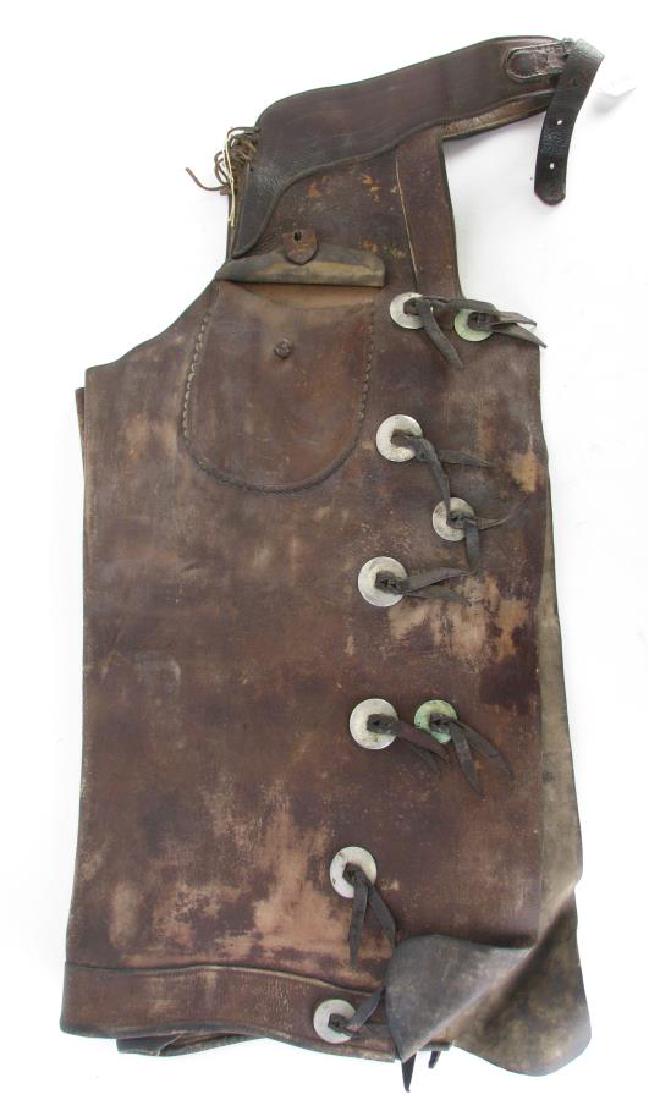 Fred Mueller Western Leather Batwing Chaps (1 of 4)