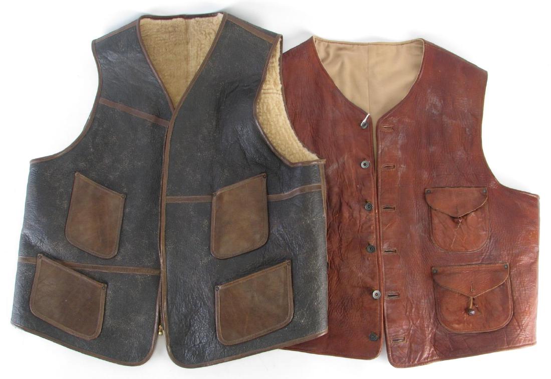 Two Vintage Leather Cowboy Vests (1 of 5)
