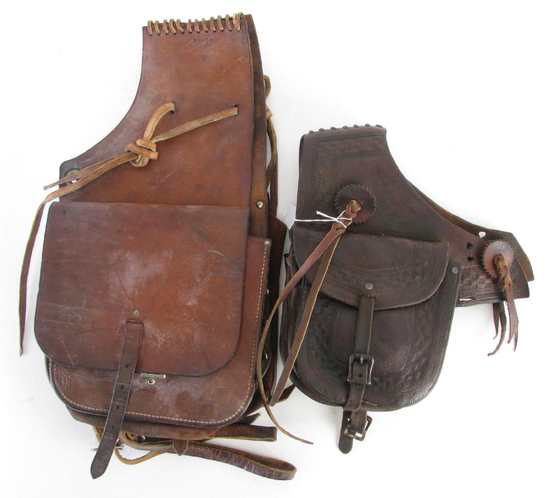 Two Pair of Leather Western Saddle Bags (1 of 5)