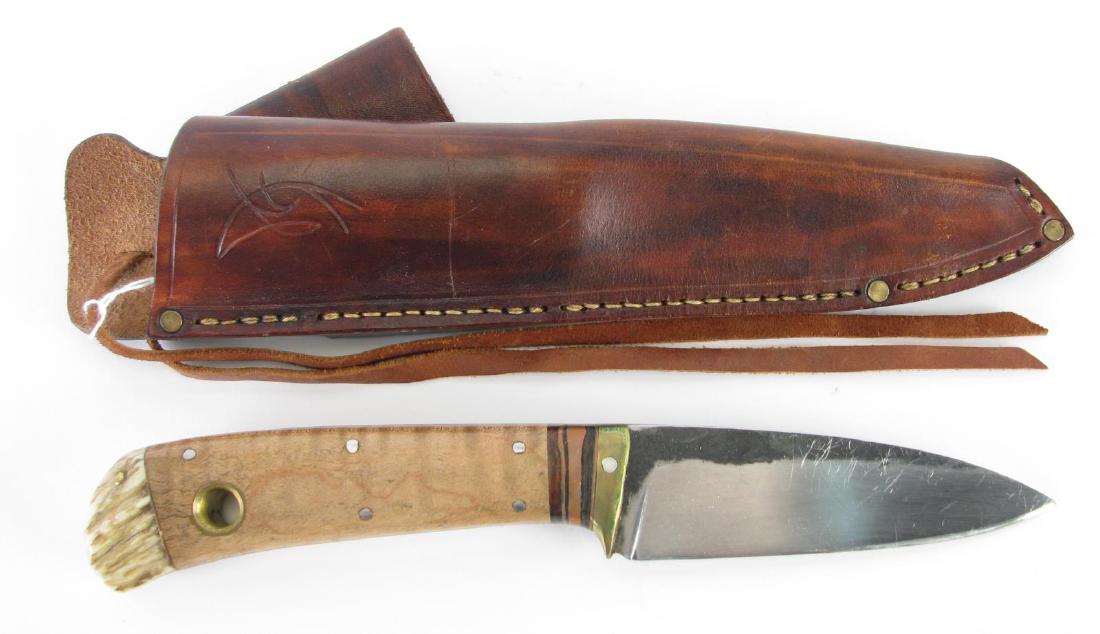 Hunting Knife with Leather Sheath (1 of 5)