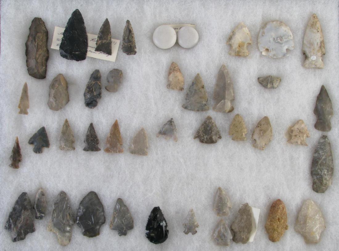 Collection of Cased Arrowheads and Points (1 of 5)