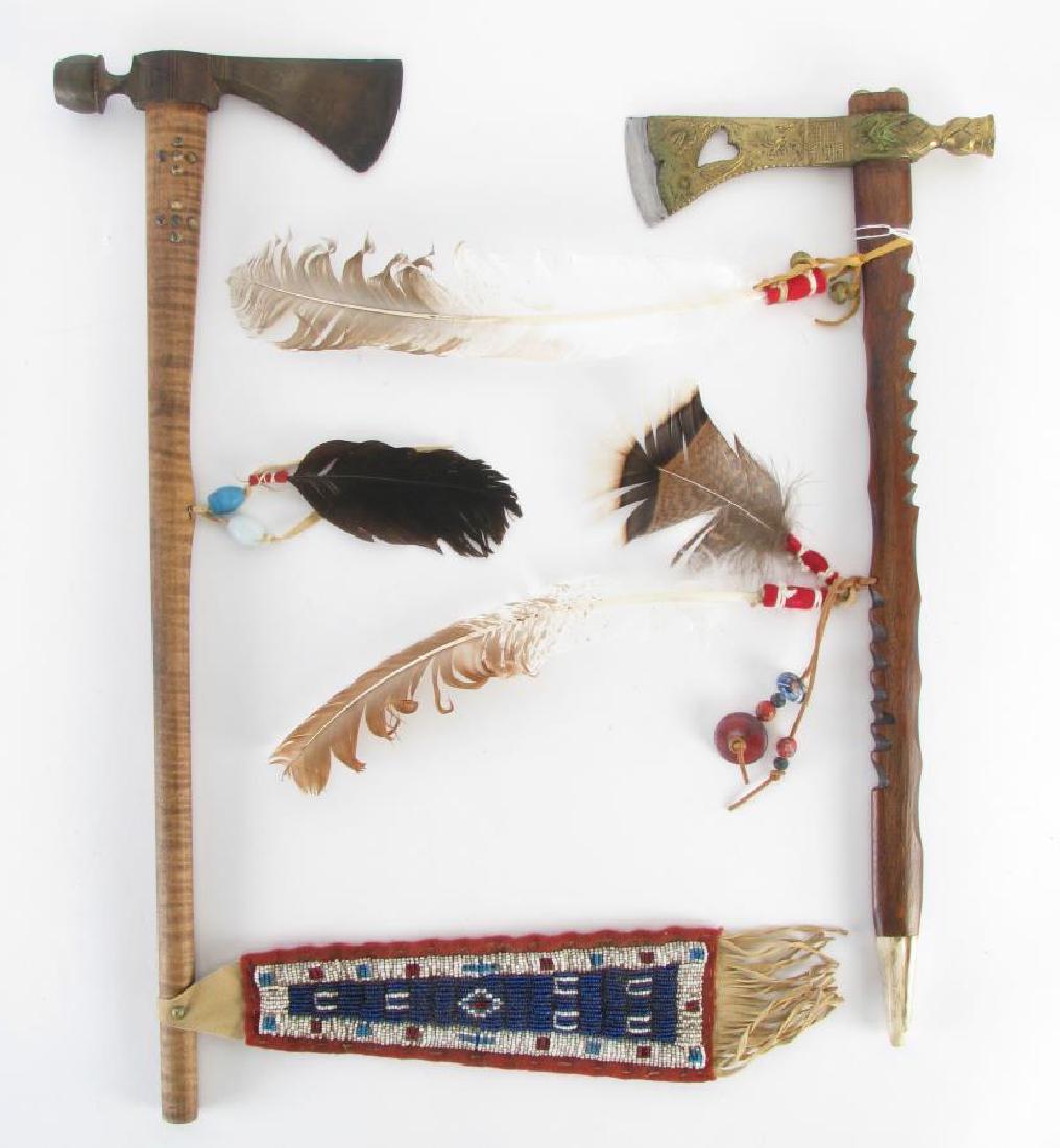 Two Native American Tomahawk Pipes (1 of 9)