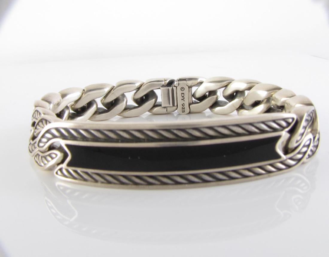 David Yurman Sterling, Black Onyx Gent's Bracelet (1 of 1)