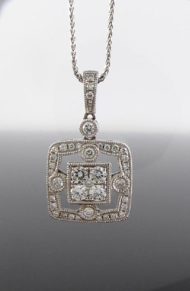 14K White Gold Diamond Necklace (1 of 1)