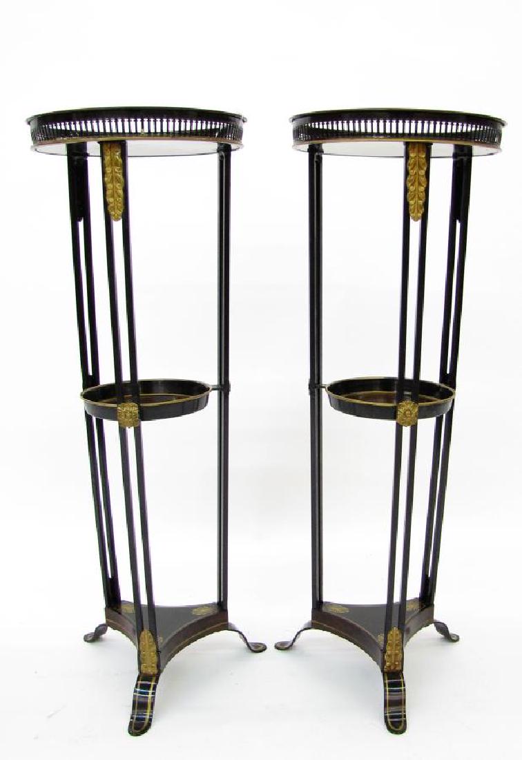 Pair of Tole-Painted Biscuit Stands (1 of 2)