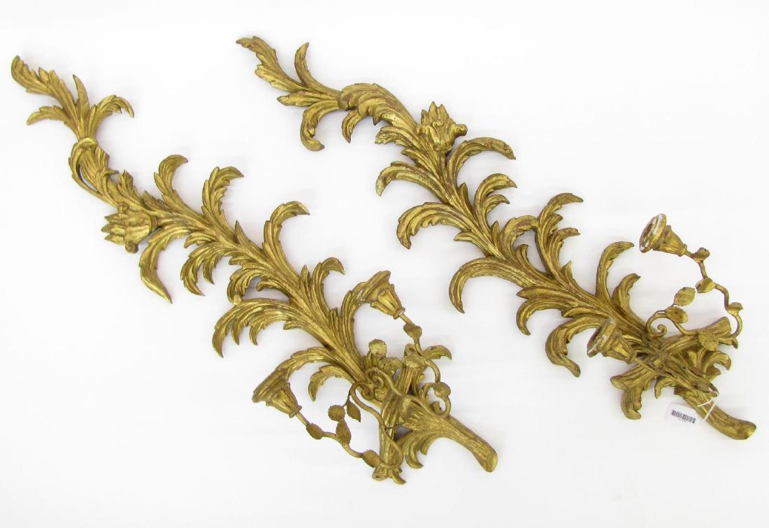 Pair of Italian Giltwood Candle Sconces (1 of 1)