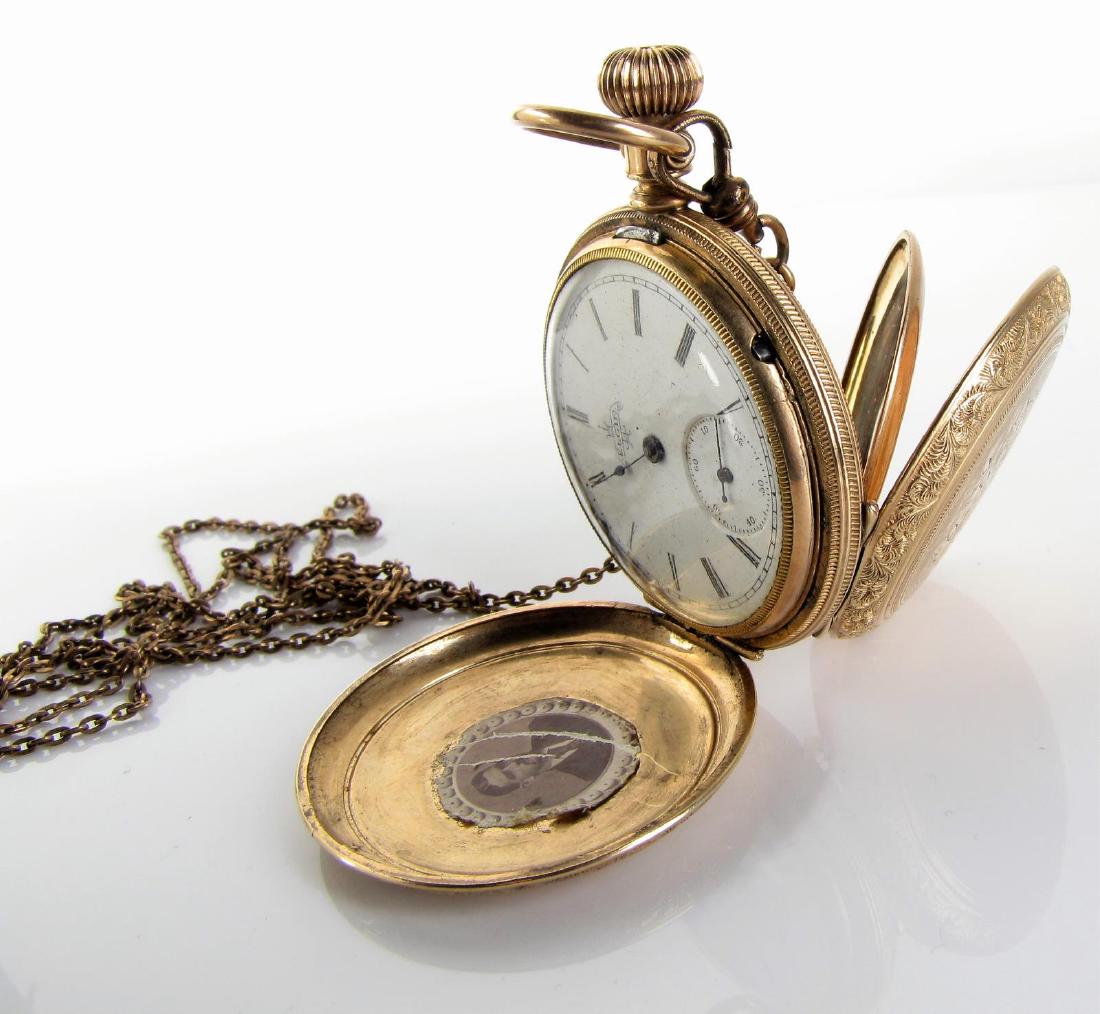 Elgin Model 1 Lady's Pocket Watch, 14K Case (1 of 8)