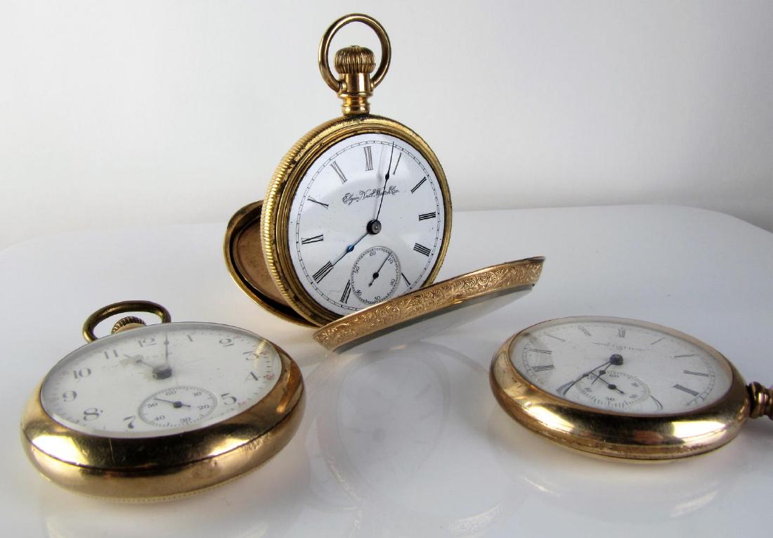Three Elgin Pocket Watches, Model 6, Model 5 (1 of 5)
