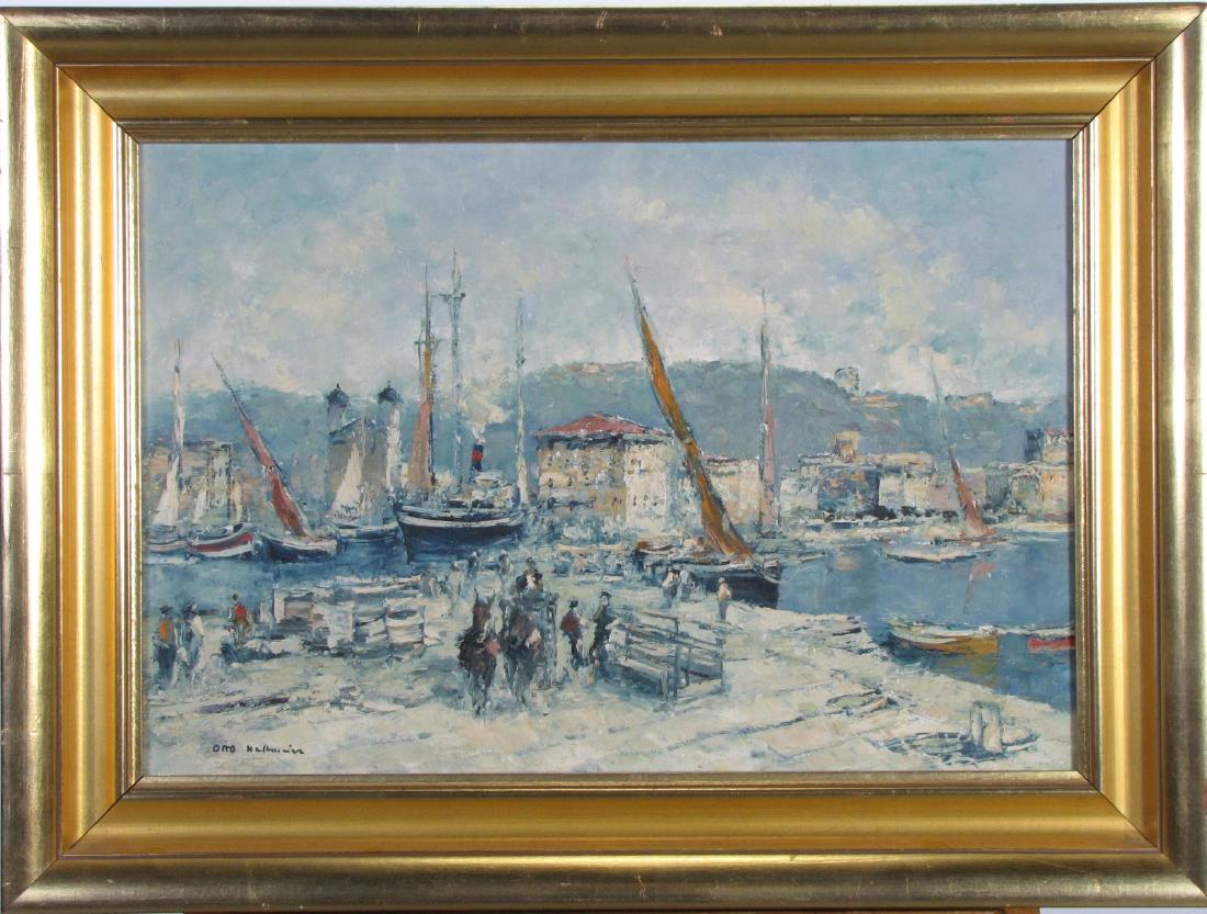 Otto Hellmeier 15x22 O/C Fishing Village (1 of 4)