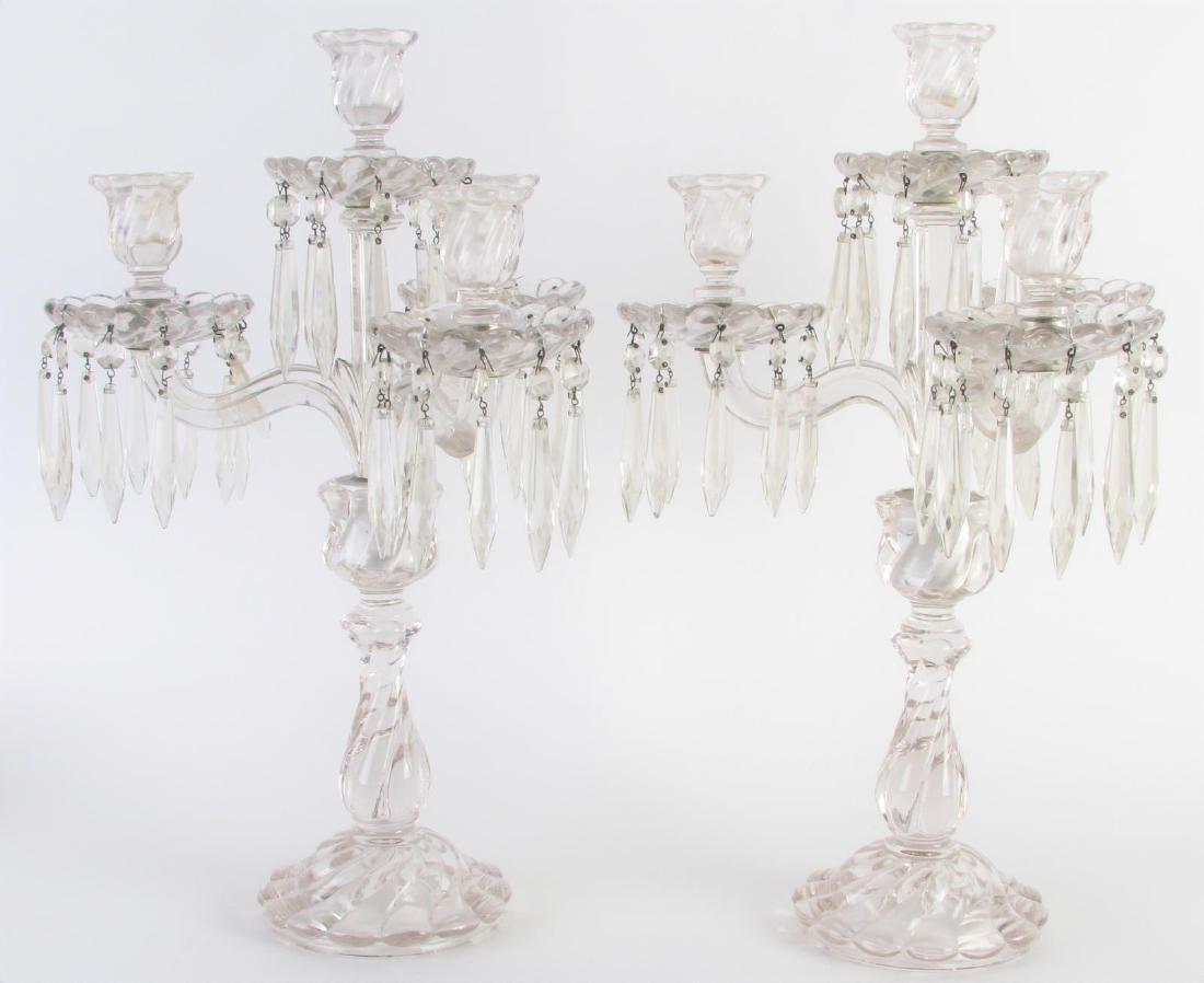 Pair of Glass Candelabra (1 of 4)